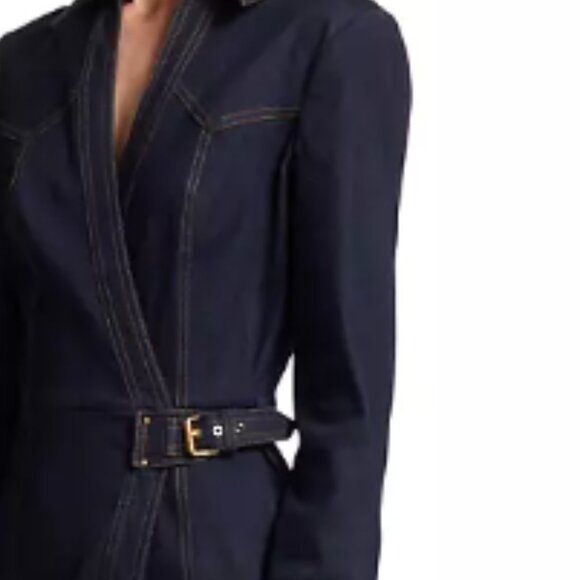 Veronica Beard, Arlington Denim Wrap Dress - Picture 5 of 9